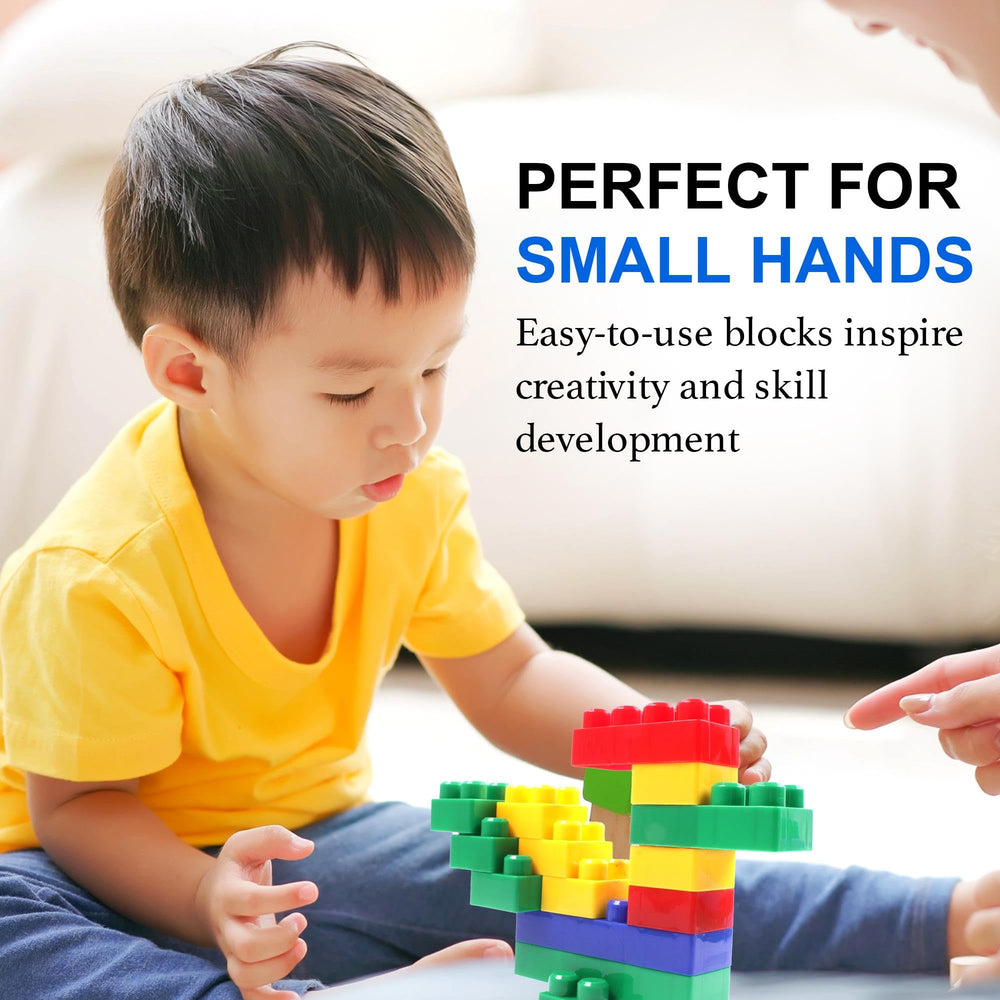 Dimple toddler-friendly blocks fit little hands for stacking