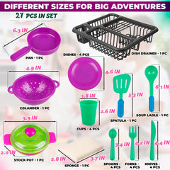 Dimrom mini kitchen dishware in bright colors invites imaginative play