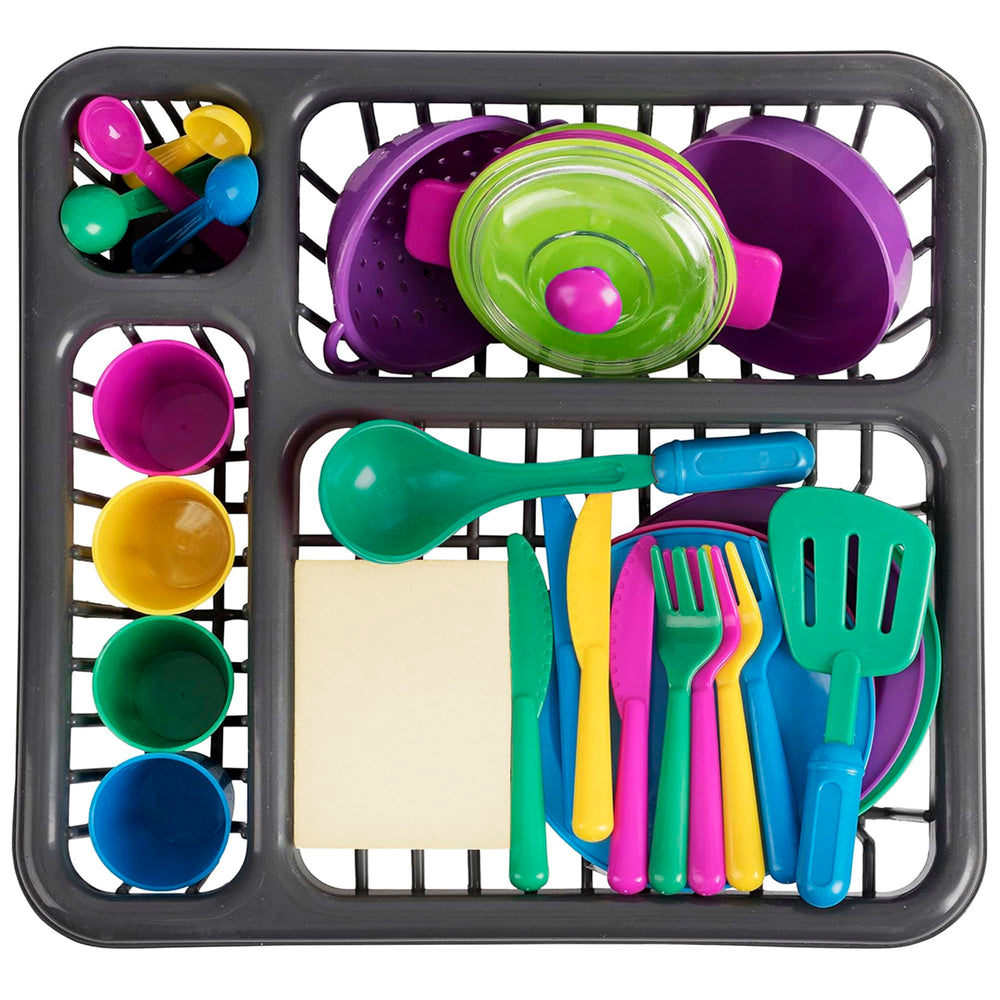 Dimrom mini kitchen pots and pans for pretend cooking and organized play