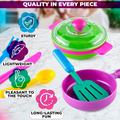 Dimrom mini kitchen utensils lightweight for easy handling during pretend meals