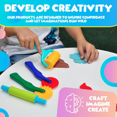 DIMROM kids enjoy creative play turning dough into unique shapes and designs.
