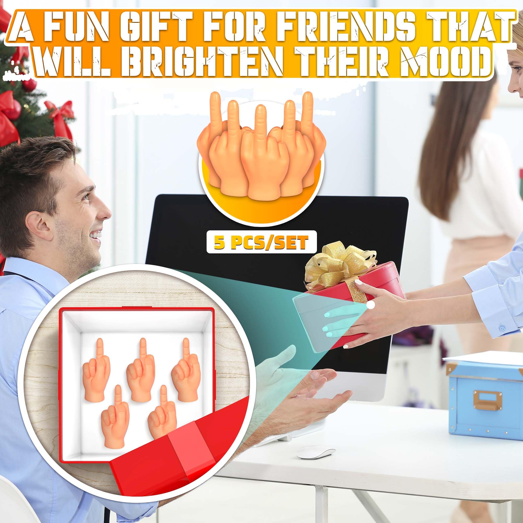 DIMROM fake finger prop enhances casual games with lighthearted humor