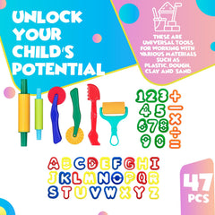 DIMROM play dough tools close-up show smooth edges for safe kid use