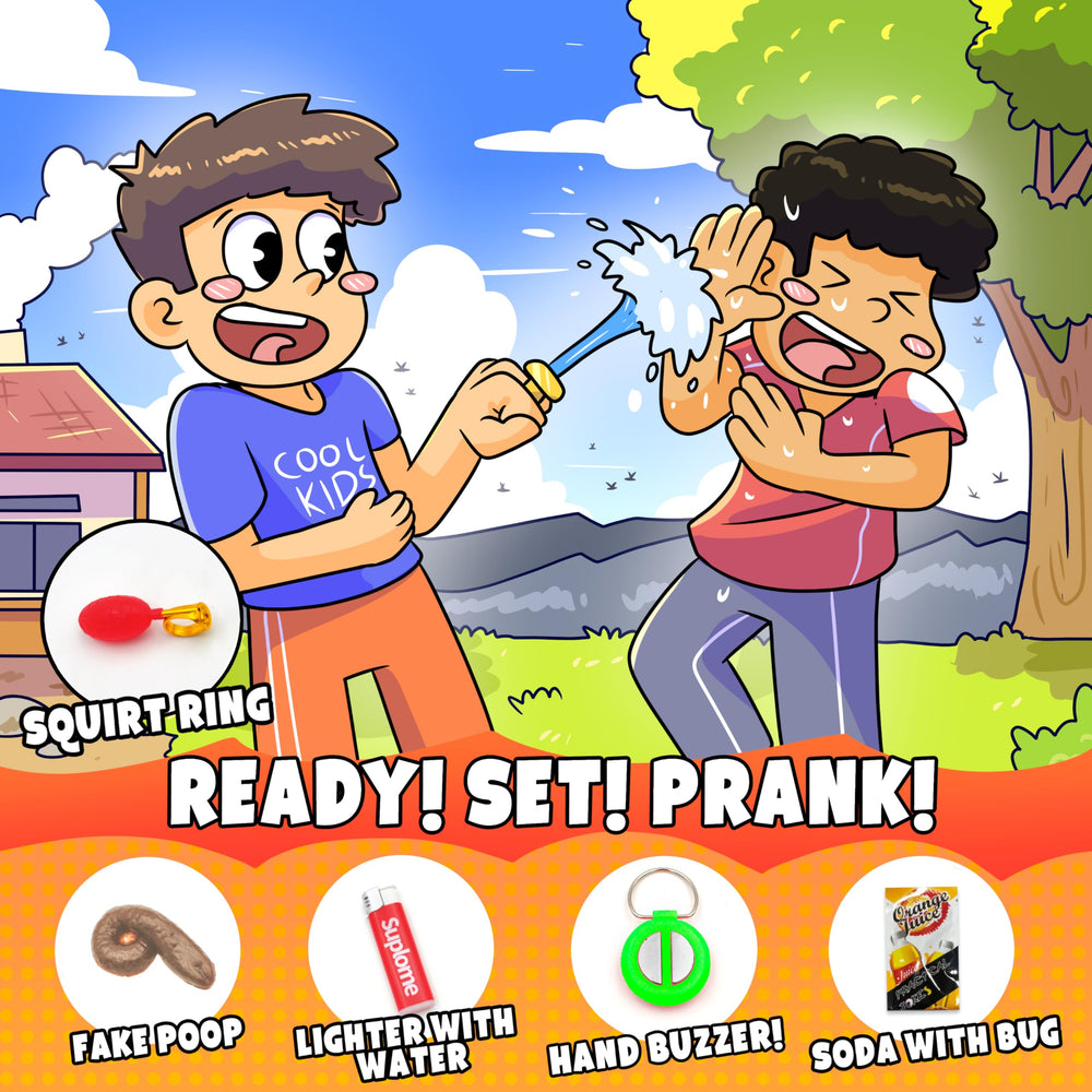 Dimrom Prank Kit unboxing moment capturing kids smiling