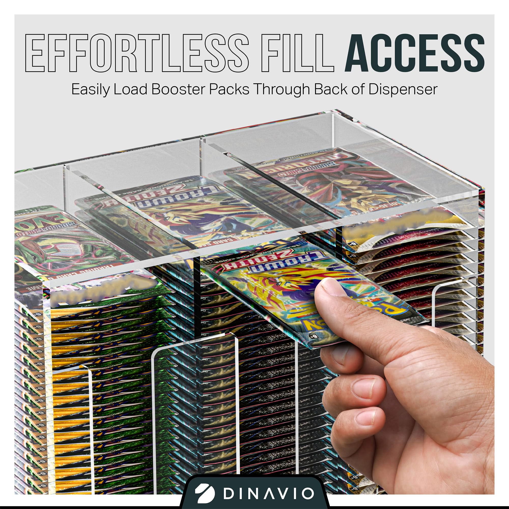 Dinavio Crafthouse crystal-clear acrylic reveals boosters during display