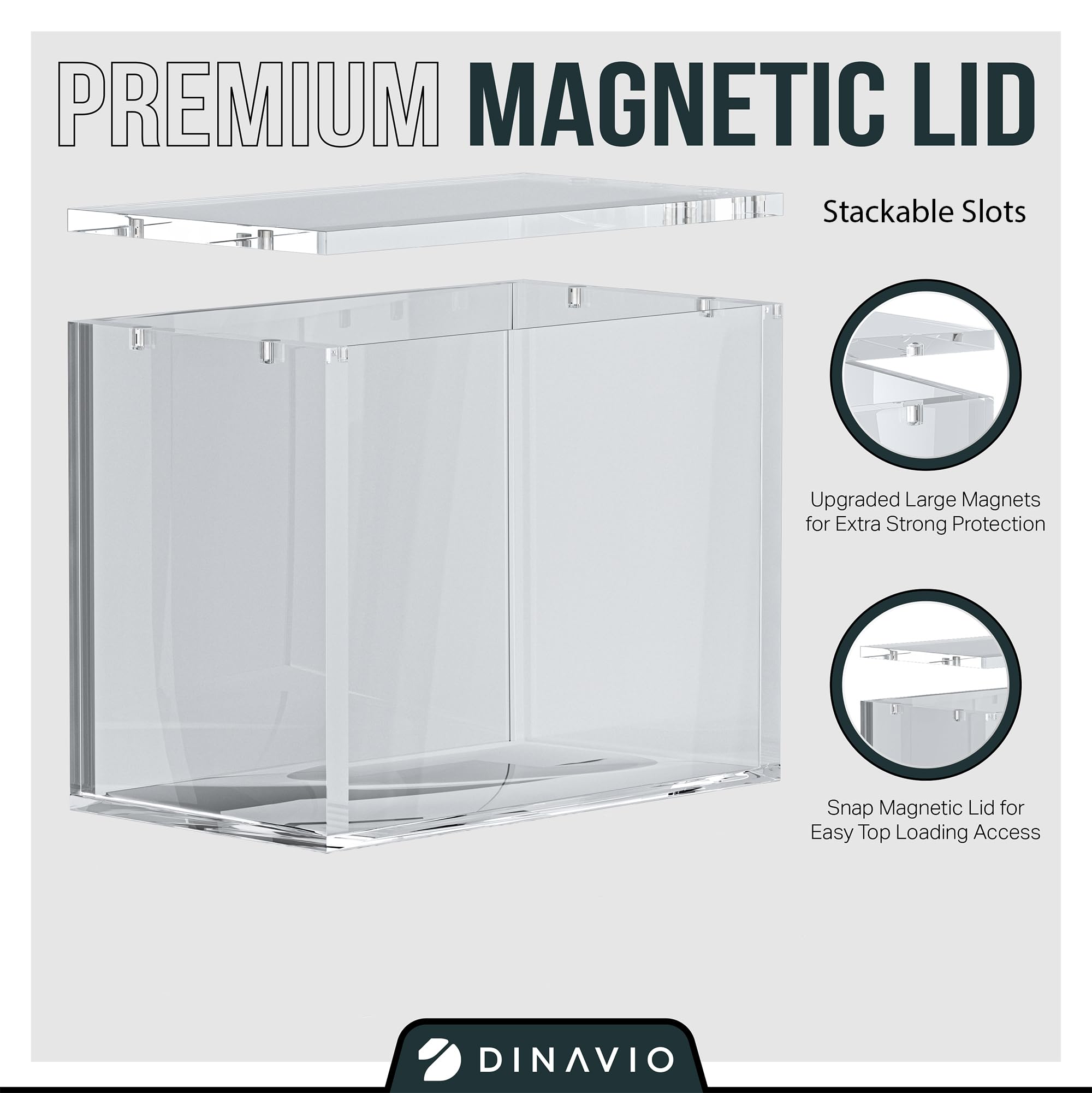 Dinavio Crafthouse PKMN booster box case crystal clear visibility showcases your collection.
