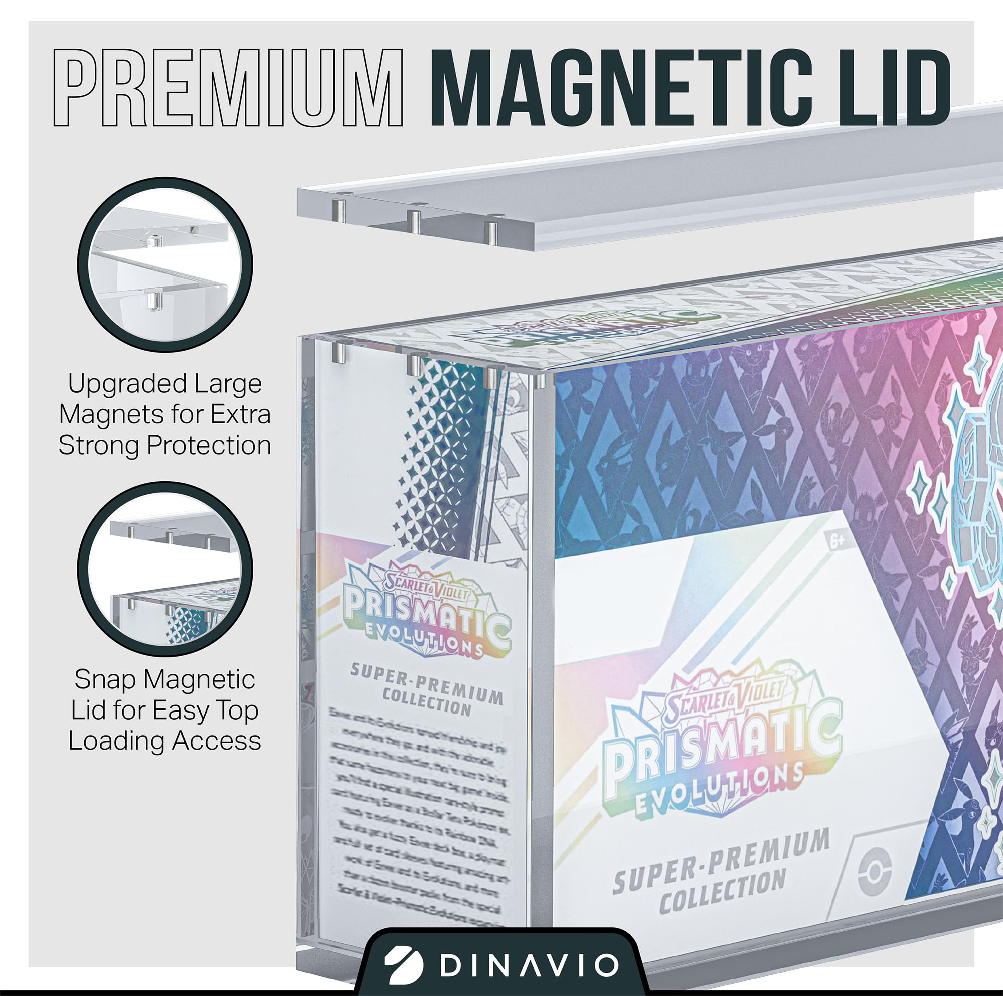 Dinavio Crafthouse Prismatic Evolutions case uses eight 5mm-thick acrylic panels for sturdy protection.