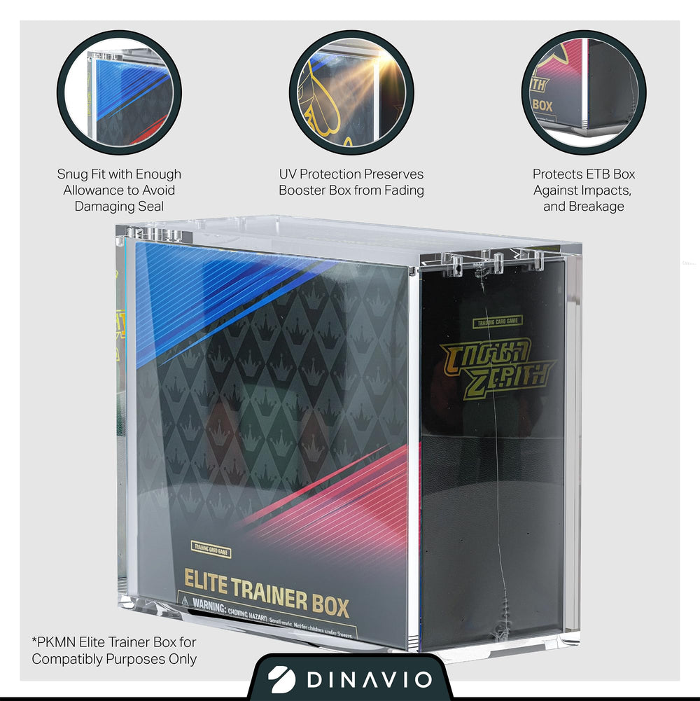 Ultra thick 8mm and 5mm acrylic protect Dinavio Crafthouse ETBs from dust