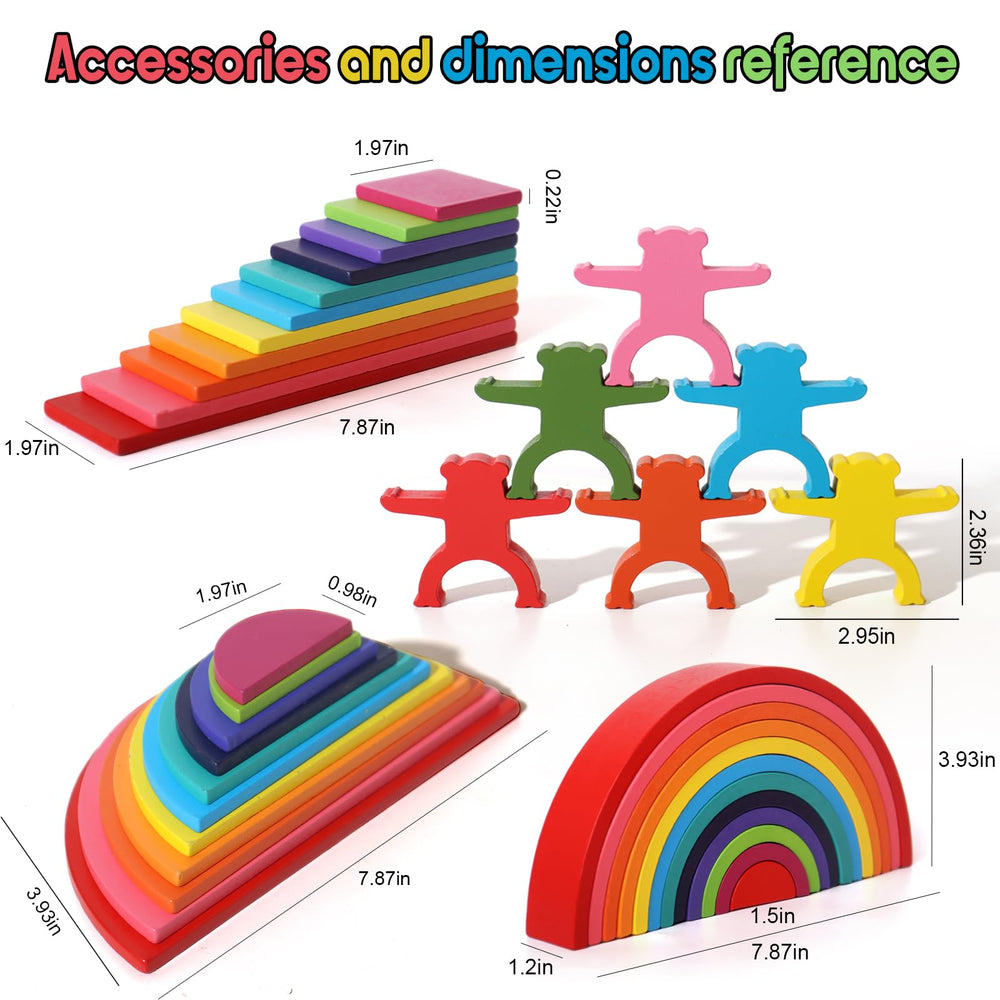 Dinhon rainbow toy makes a colorful gift for birthdays and holidays.
