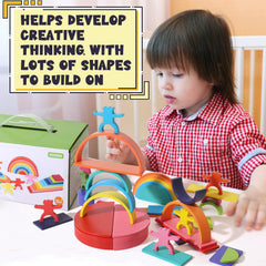 Dinhon Montessori-inspired tower encourages patience and problem-solving during play.