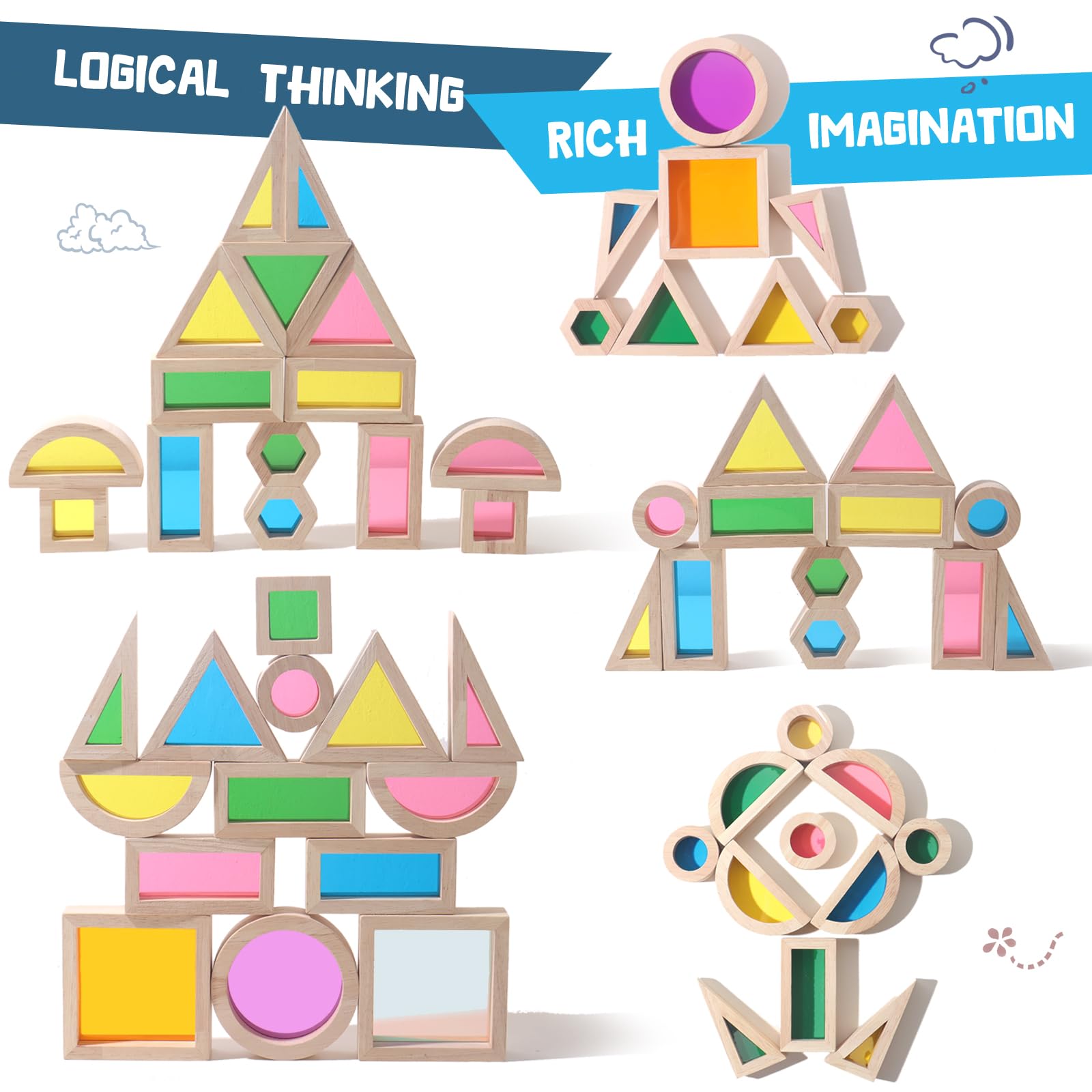 Dinhon Montessori toys supporting color recognition and fine motor skills
