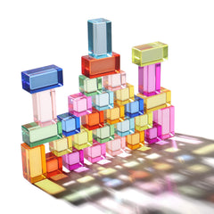 Dinhon Rainbow Gem Blocks gift-ready for 1-4 year olds