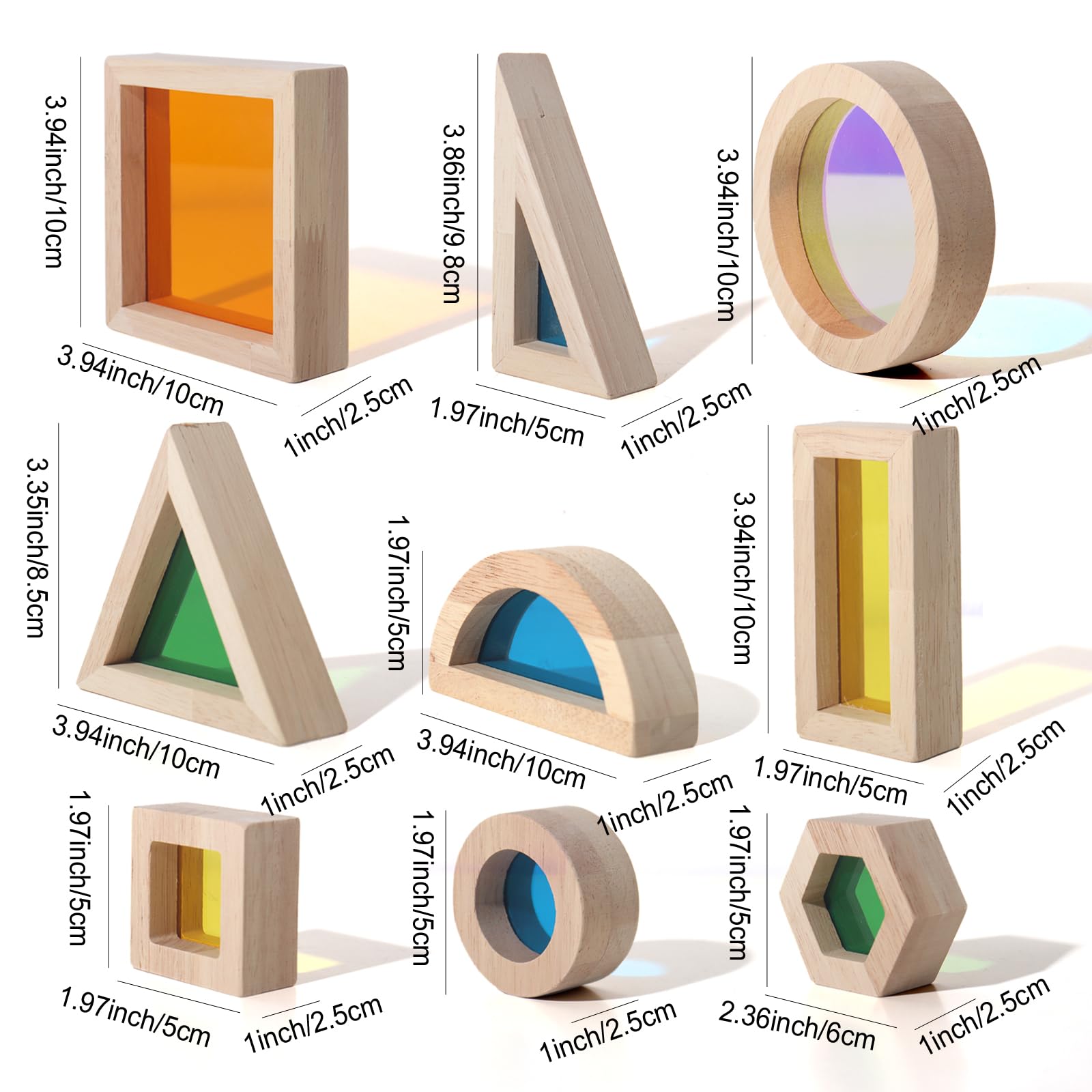 Dinhon open-ended stackable toys for castles towers and animals