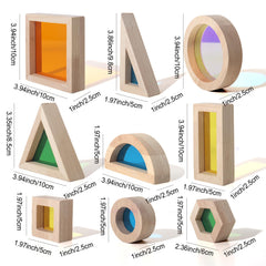 Dinhon open-ended stackable toys for castles towers and animals