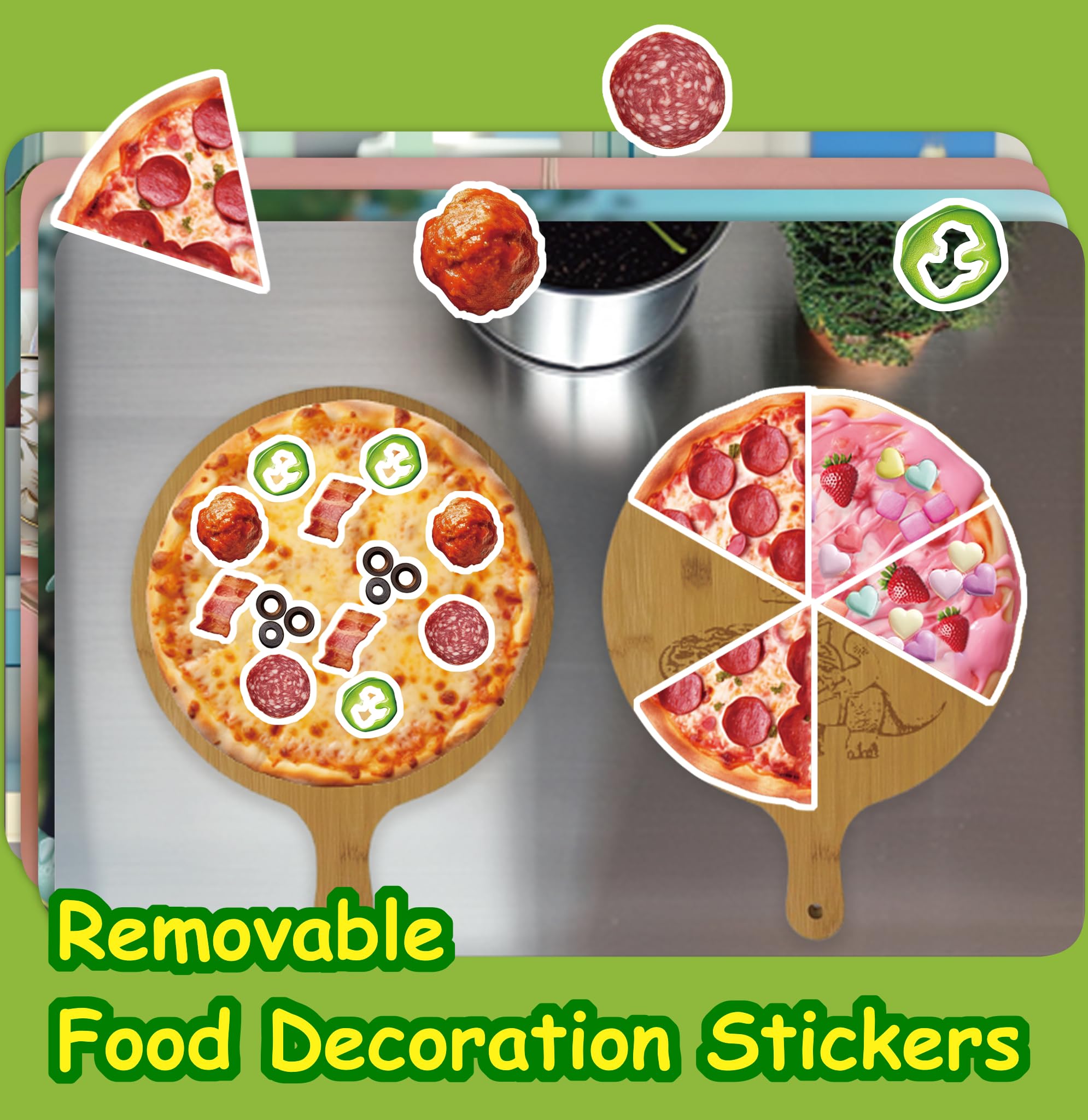 Dino Fun face stickers for decorating and drama-free play.
