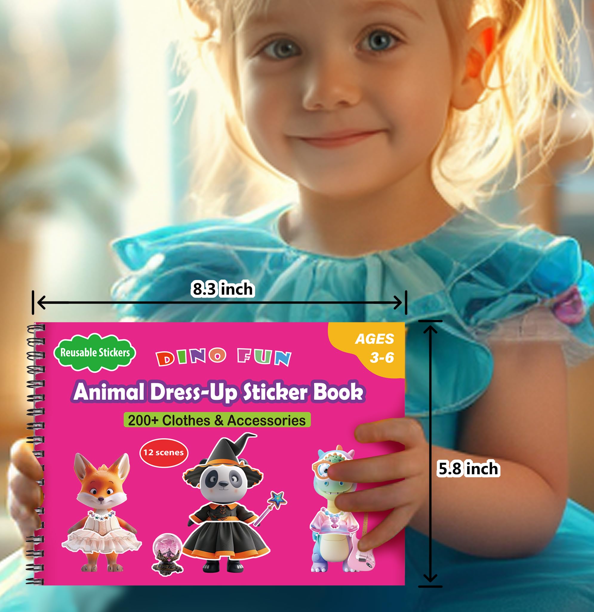 Dino Fun gift-ready dress-up book ideal for creativity in kids