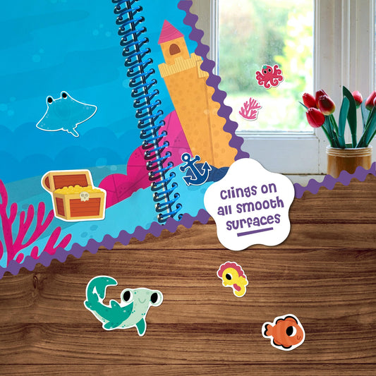 Stick4Ever jelly sticker scene 1 underwater theme for imaginative play on trips