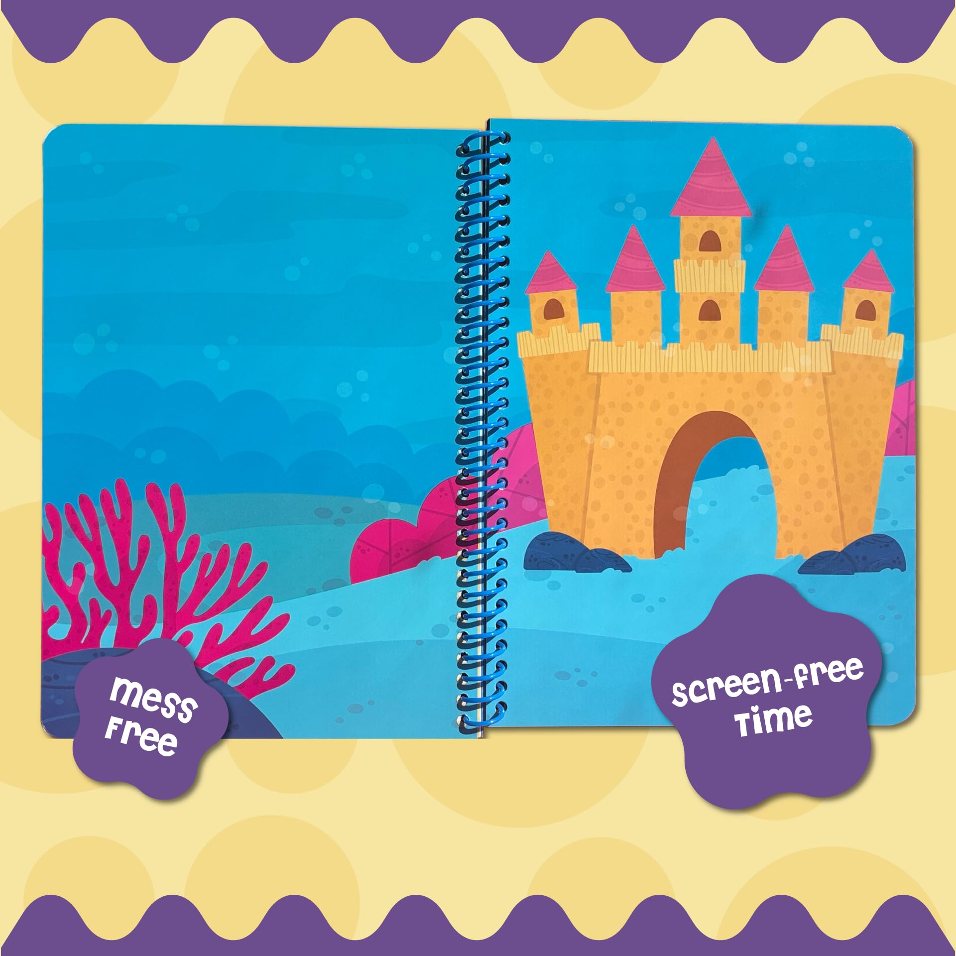 Stick4Ever jelly sticker scene 2 coral design for fine motor play during travel