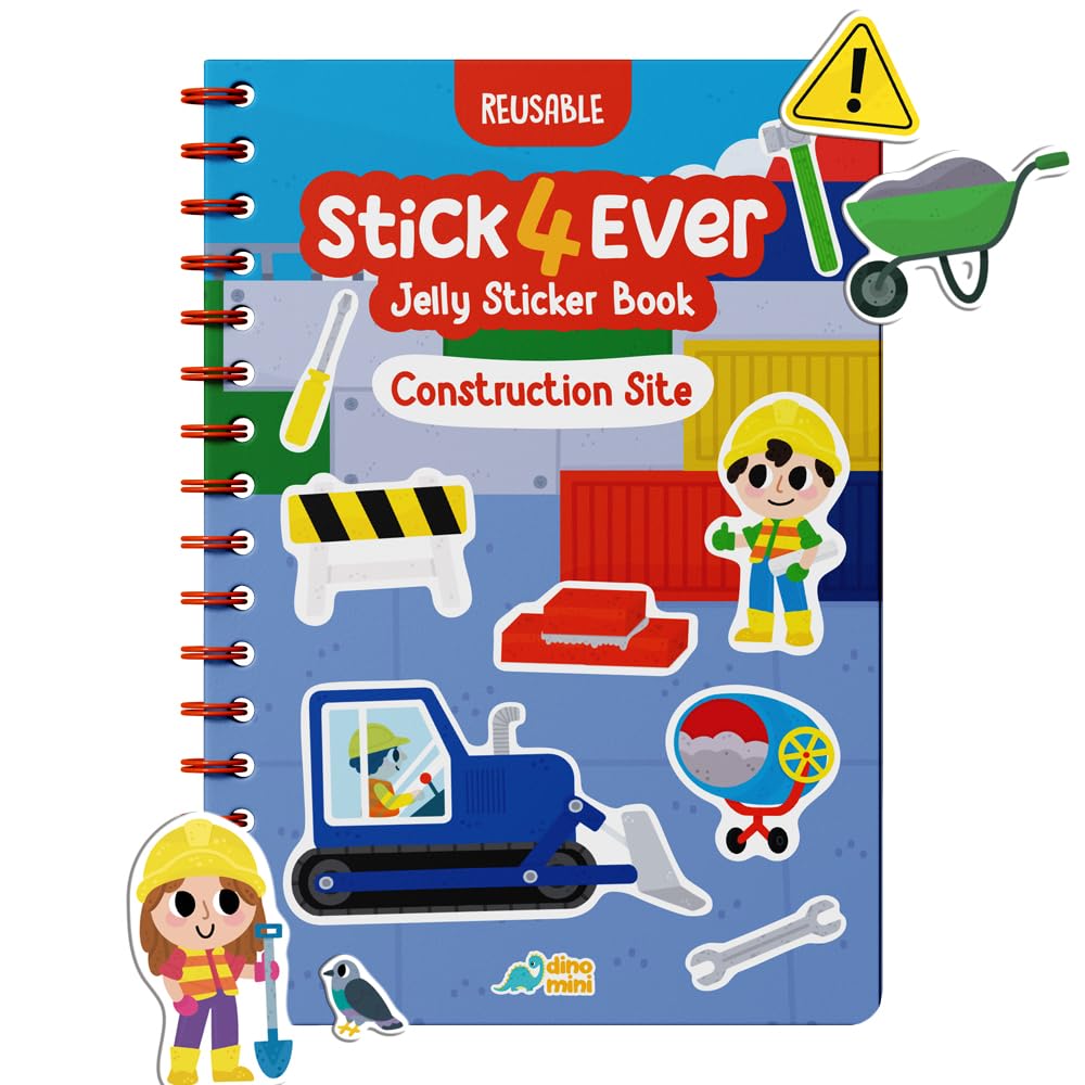 DINO MINI Stick4Ever jelly stickers on a window for mess-free play