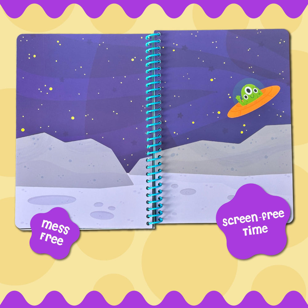 DINO MINI Stick4Ever jelly stickers scene pages showing 7 engaging backdrops for creativity.