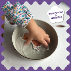 DINO MINI jelly stickers are waterproof and easy to clean after messes on the go