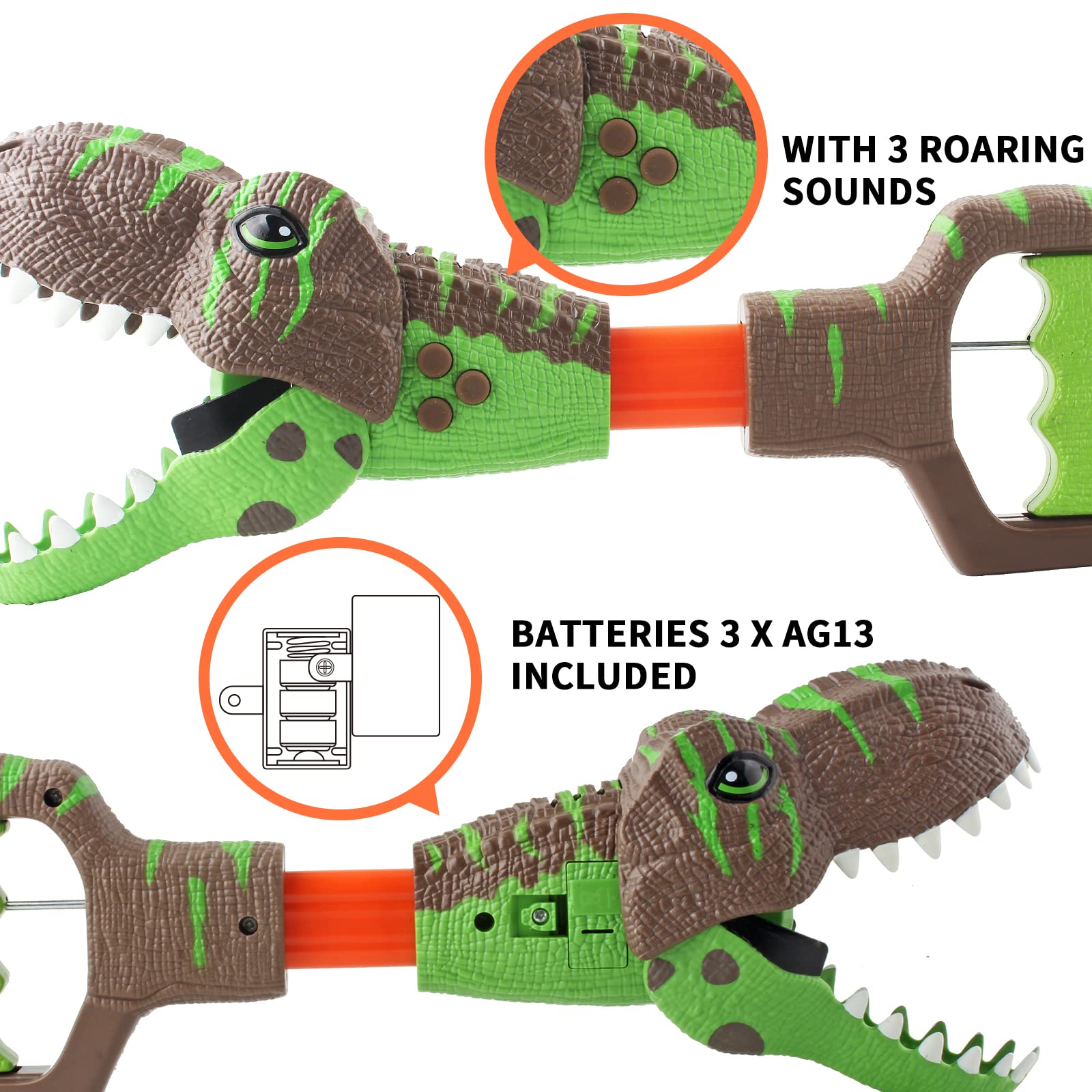 DINOBROS batteries included for immediate, mess-free setup and ongoing play.