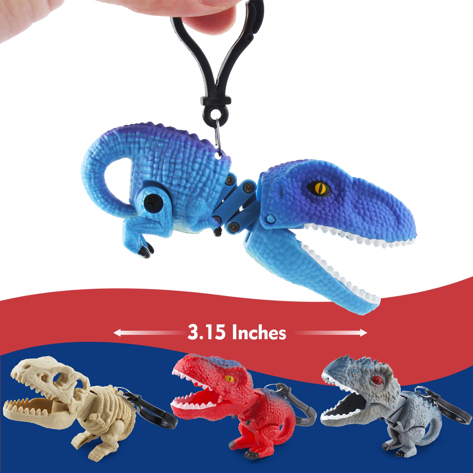 DINOBROS mini dino chompers, 3-15 inch, easy for kids to hold