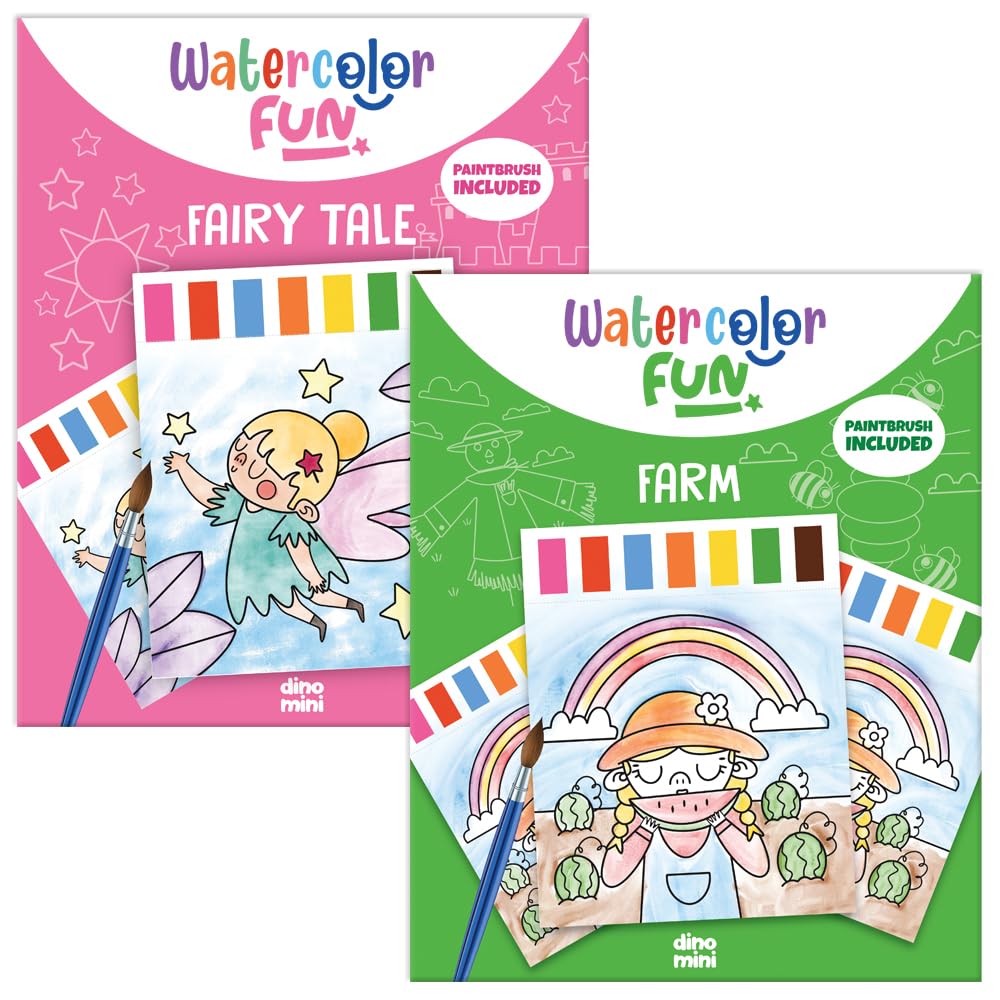 DINO MINI Watercolor Fun Pack forest scene for mess-free painting sessions