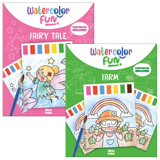 DINO MINI Watercolor Fun Pack forest scene for mess-free painting sessions