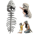 Dinosaur Skeleton Plush Costume skull headpiece for festival-ready look
