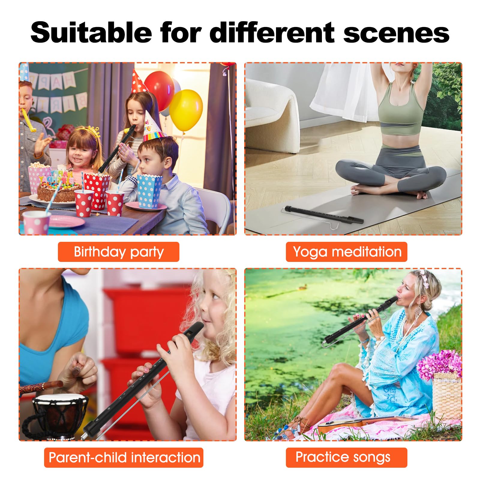 Dioche Slide Whistle easy-to-use design suitable for kids and adults
