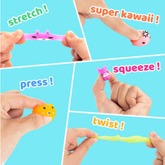 Dioju mini kawaii squishies closeup showing soft texture