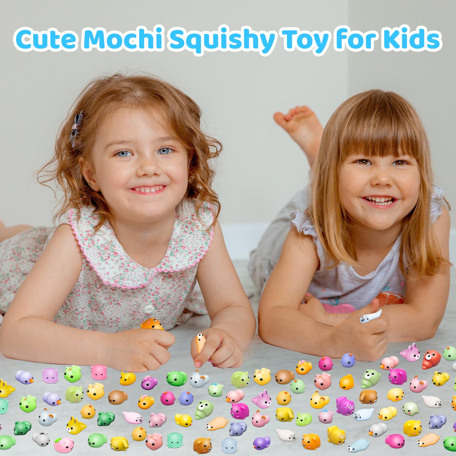 Dioju party favors and goody bags displaying mochi squishies