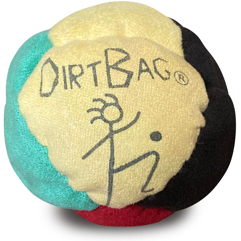 DIRTBAG colorful footbags in Red, Rasta, and Blue for vibrant training sessions.