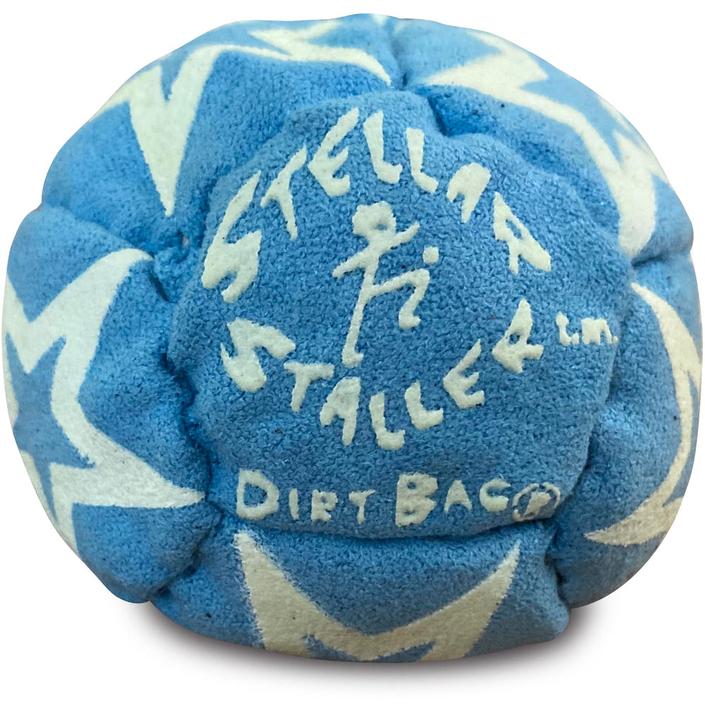 DIRTBAG footbags shown with bright colors and easy care