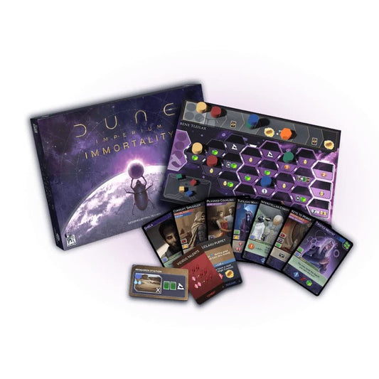 Dire Wolf Dune Imperium Immortality depicts a shadowy Tleilaxu deal scene for strategic options.
