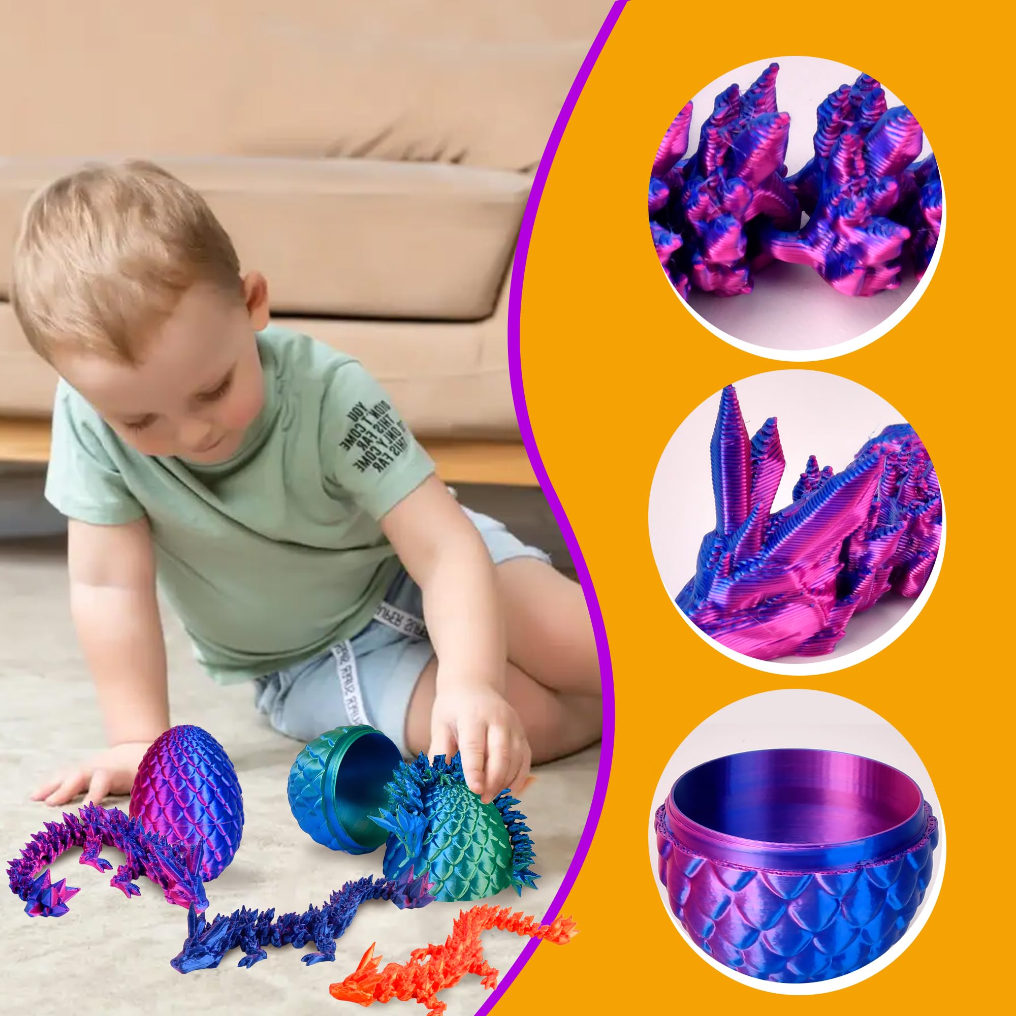 DIRMXRY mini dragon toys, perfect stocking stuffers for kids and teens.