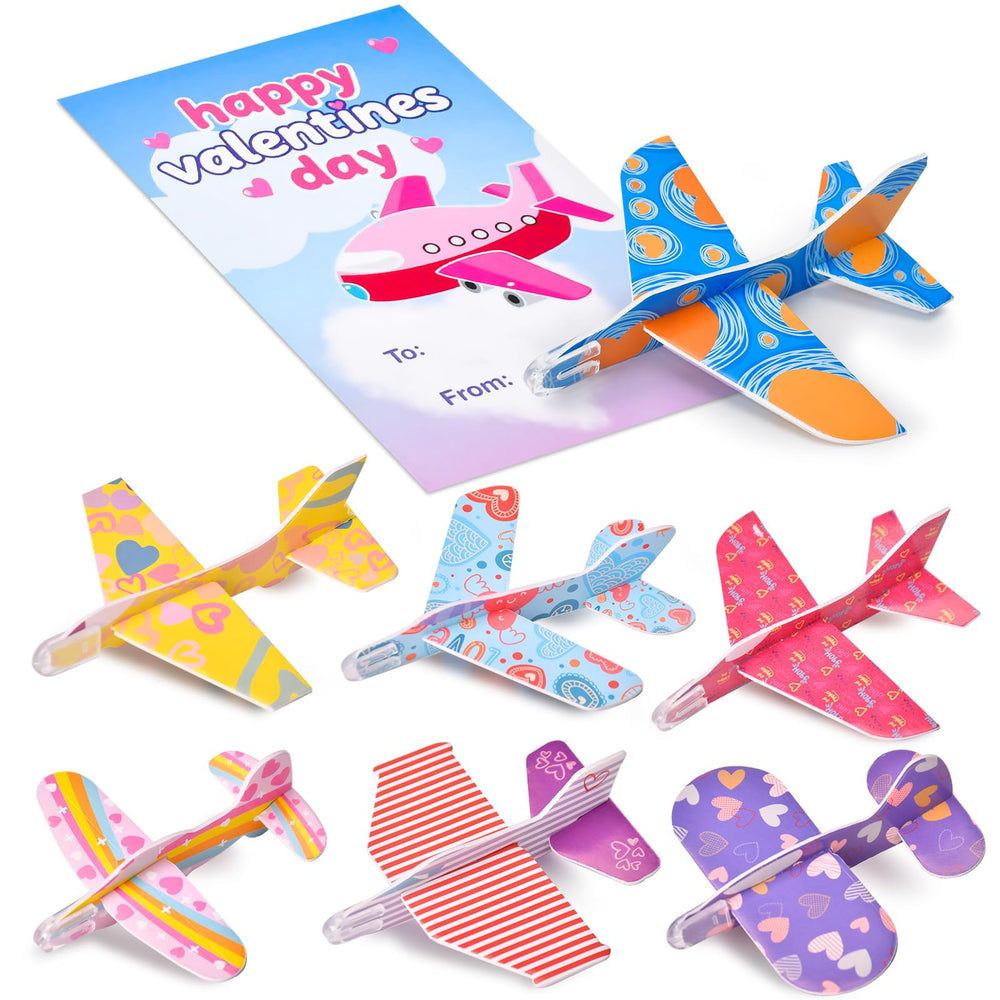 DIRMXRY foam airplane designs collection in bright colors for kids.