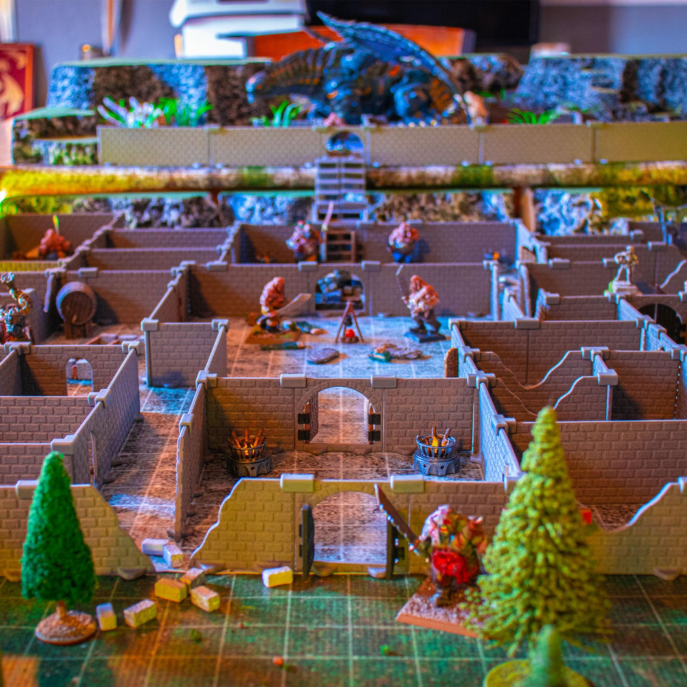 Dirt Cheap Dungeons Knight Dungon Set dungeon-grid-compatibility supports easy map alignment.