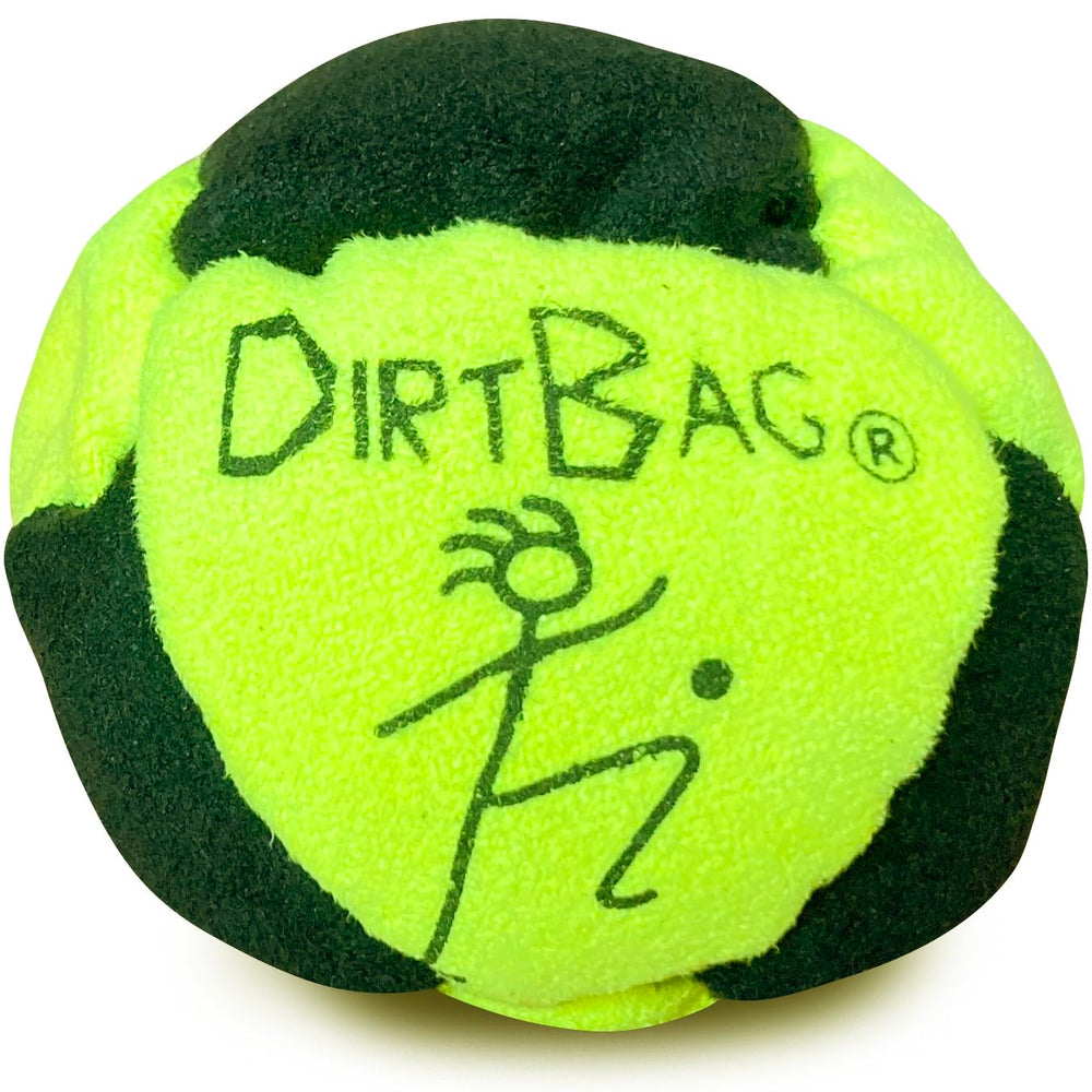 Dirtbag handmade footbags in bright colors for standout practice sessions.