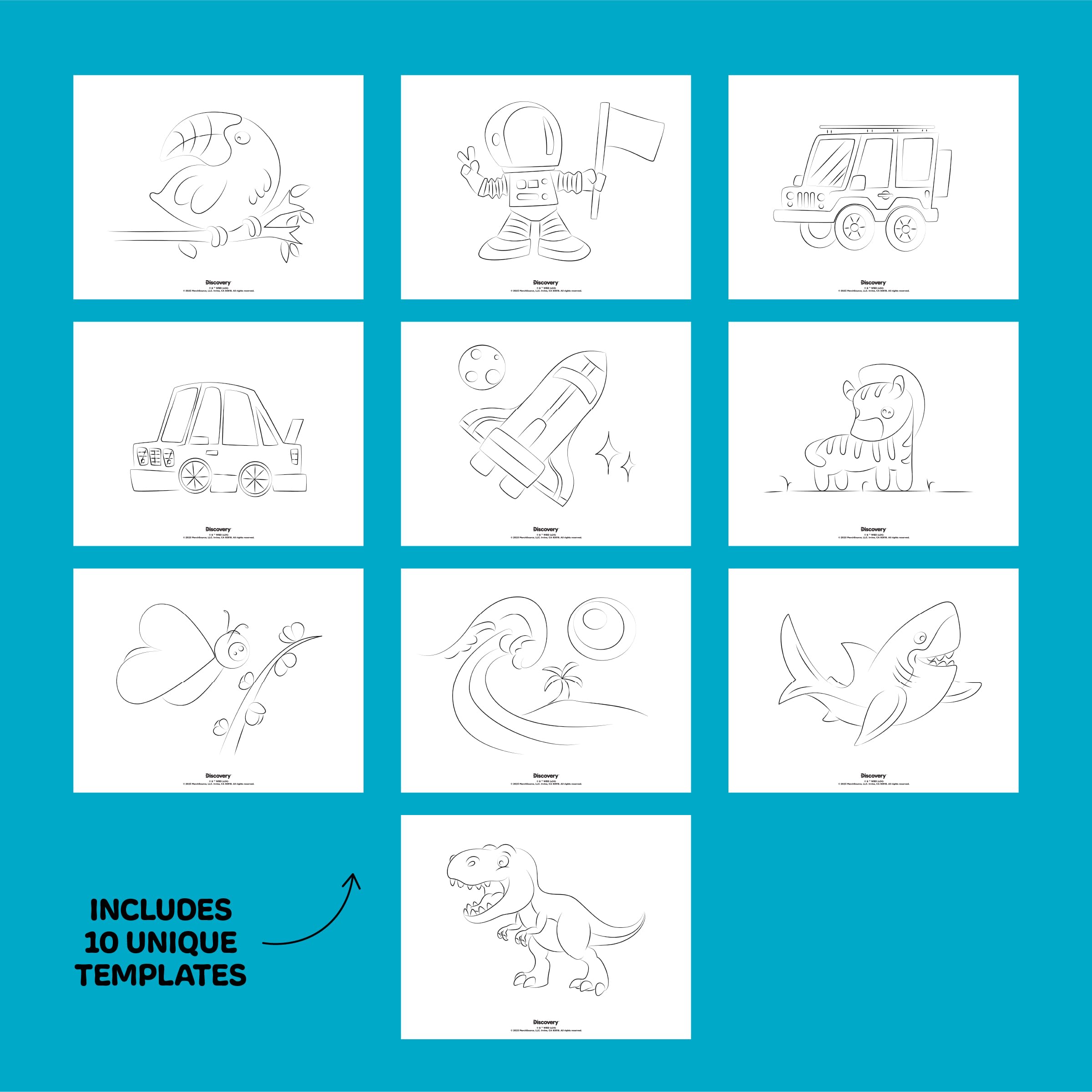 Discovery complete tracing art kit with templates, sheets, markers, and tray.