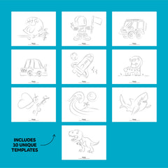 Discovery complete tracing art kit with templates, sheets, markers, and tray.