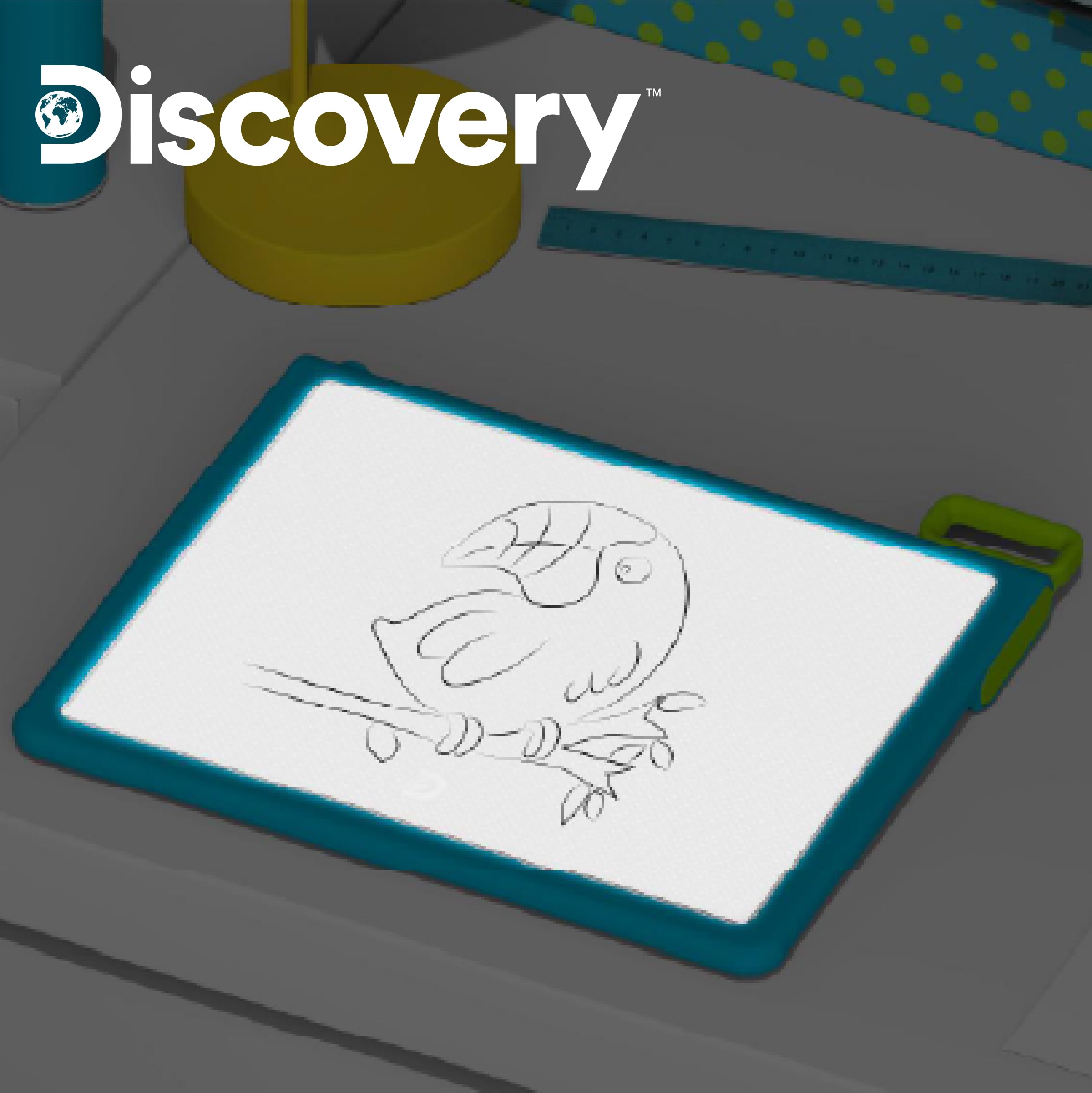 Discovery non-slip back stabilizes the tablet during drawing sessions.