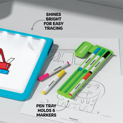 Discovery washable markers 6 in vibrant colors for tracing and art.