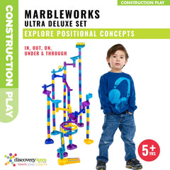 Discovery Toys Marbleworks Ultra Deluxe funnel ramps channel marbles smoothly