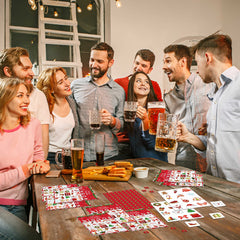 Disfuco family party bingo play keeps guests engaged at winter gatherings.