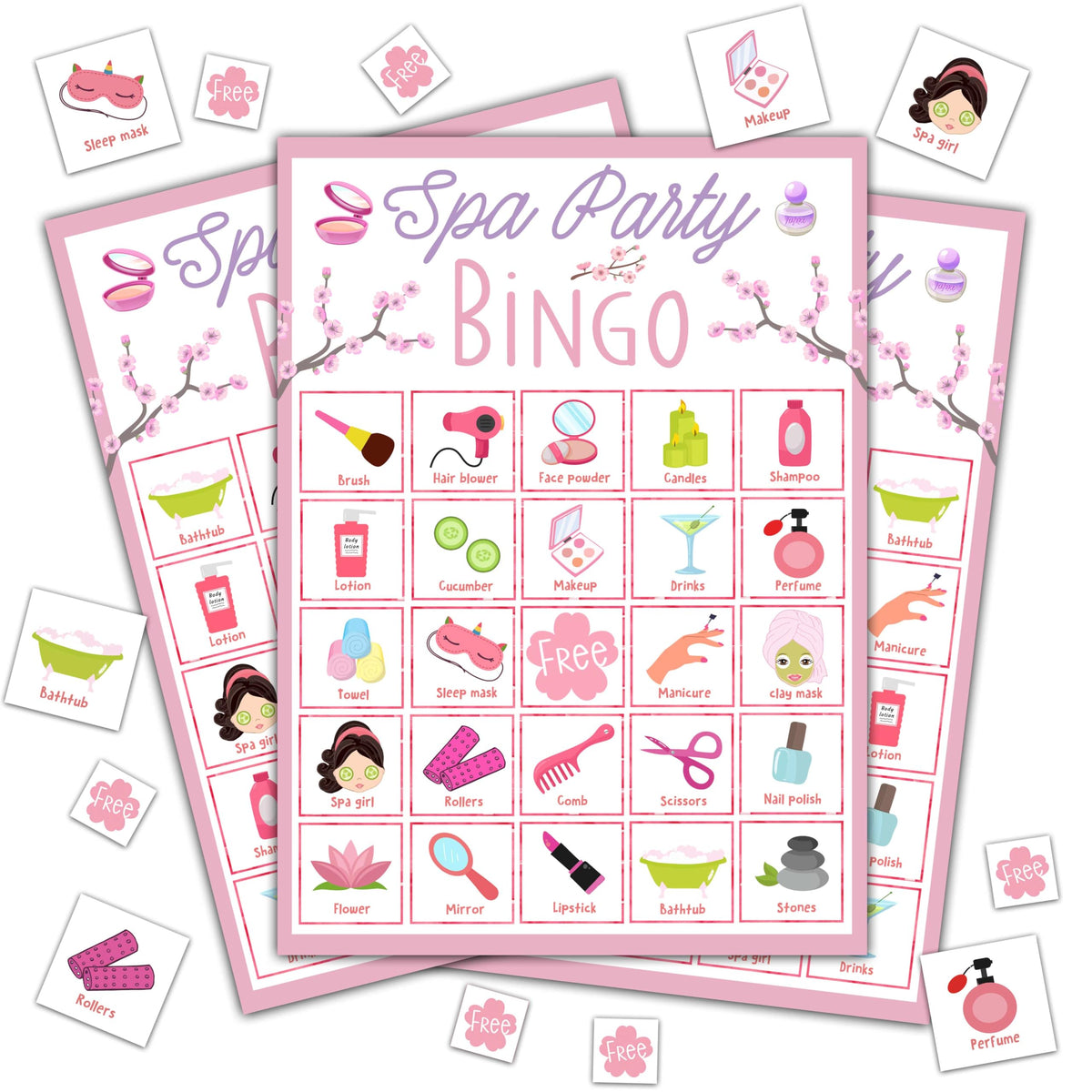 Disfuco Spa Bingo 24-card set for adult sleepovers