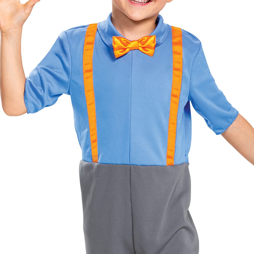 Disguise Blippi jumpsuit back closure supports quick dressing