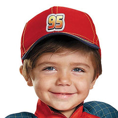 Disguise Cars 3 Lightning McQueen graphic print enhances movie-inspired costume