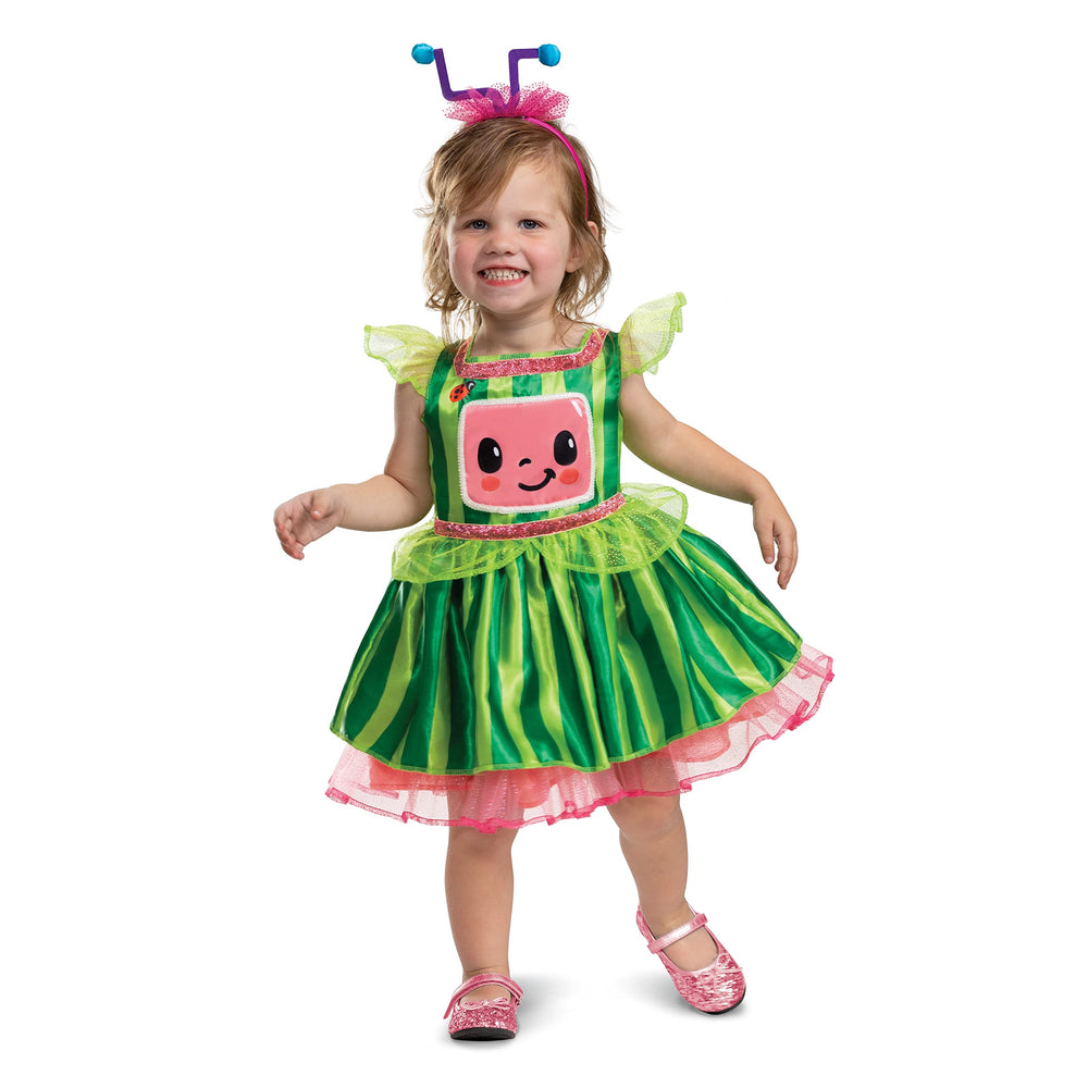 Disguise Cocomelon toddler dress with white striped top, cozy for daily wear and play.